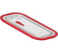 Repas Récipients GN Couvercle avec bord en silicone pour GN 1/3, Acier inoxydable Couvercle pour récipient gastronomique