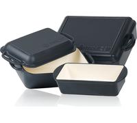 Repas Set de 3 rôtissoires, Blue Berry, 10,8 litres, 4,8 litres, 1,6 litre, avec rôtissoire en fonte