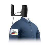 Repasseuse à chemises CLEANmaxx PRO KOMPAKT - facile à accrocher à la porte et repassage automatique - noir/argent