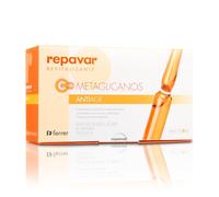 Repavar Revitalisant - Sérum à base de Métaglycanes Anti-Âge et Action Raffermissante - à la Vitamine C - Une Peau Plus Jeune, Raffermie et Éclatante - 30 ampoules de 1 ml