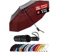 Repel Umbrella Parapluie Pliant Résistant au Vent - Ouverture Automatique Facile - Parapluie Compact et Durable, Armature en Fibre de Verre Solide, Dôme Imperméable - Tient dans un Sac à dos ou à Main