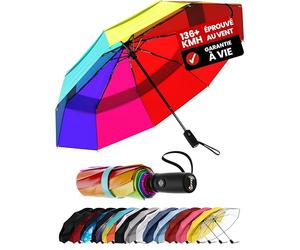 Repel Umbrella Parapluie Pliant Résistant au Vent - Ouverture Automatique Facile - Parapluie Compact et Durable, Armature en Fibre de Verre Solide, Dôme Imperméable - Tient dans un Sac à dos ou à Main