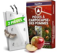 Repellion ® Lot de 2 pièges à phéromones pour pommiers pour arbres fruitiers - Piège adhésif sans insecticides pour contrôle des infestations et surveillance sur le pommier