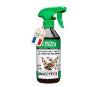 RepellShield® Barrage aux Insectes Volants -0,5L- Prêt à l'Emploi - Non Tachant, Parfum Naturel Botanique - Usage Intérieur & Extérieur - Barrière à Insectes Multi-Usage aux Huiles Essentielles