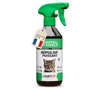 RepellShield® Répulsif Chat Extérieur & Intérieur -500ml- Non Tachant, Naturel, Dissuasif Inoffensif Anti Griffe & Anti Marquage Urinaire Chat - Protection Longue Durée: Textile, Canapé & Jardin