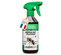 RepellShield® Spray Anti Guepe pour Piscine, Toiture, Jardin -500ml- Non Tachant - Barrière Répulsive à Base de Plantes, Citronnelle et Géraniol - Anti Guepes et Frelons Exterieur