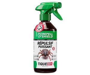RepellShield® Spray Anti Tique Humain -500ml- Protection Cutanée & Textile | Non tachant, intérieur/extérieur, solution multi-usage anti-tiques à l’extrait de chrysanthème
