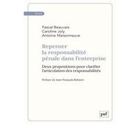 Repenser La Responsabilité Pénale Dans L'entreprise - Deux Propositions Pour Clarifier L'articulation Des Responsabilités