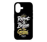 Repent & Believe The Gospel - Mark 1:15 Jesus Christ Quote Coque pour iPhone 17