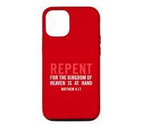 Repent for The Kingdom of Heaven is At Hand Matthieu 4 17 Coque pour iPhone 12/12 Pro