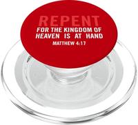 Repent for The Kingdom of Heaven is at Hand Matthieu 4 17 PopSockets PopGrip pour MagSafe