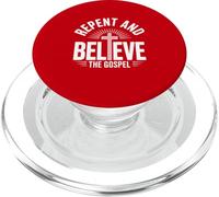 Repentez-Vous et Croyez l'Évangile Foi chrétienne PopSockets PopGrip pour MagSafe