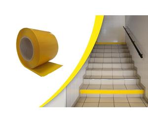 Repérage des contremarches PVC Waccess adhésif intérieur WATTELEZ rouleau 10mx100mm - jaune - 810303J