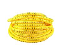 Repere cable Étiquettes de marquage câbles, 100 pièces, numéro fil: 0 à 9,5, 2, 4, 6 mm², isolation PVC(EC-0-1)