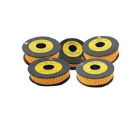 Repere cable Tube numérique carré Marqueur de câble Marque colorée Numéro 0 à 9(Number 0,EC-1-2.5mm)