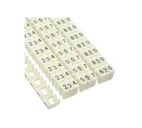 Repère de câble 6mm No.0-9 100 pcs. blanc