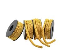 Repere Fil Electrique 10 rouleaux de marqueurs câble lettre numéro 0 à 9 for diamètre fil 2.8mm-8mm Tube d'étiquette(6 Square)