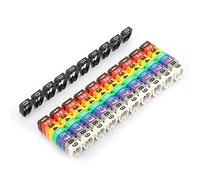 Repere Fil Electrique 100/150 Pièces 1.5/2.5/4/6mm² Marqueur de Numérotation de Fil Numéro Numérique Marqueurs de Fil de Tube étiquette Marqueur de Câble de Tube(100PCS -2.5MM 2.5 carré)