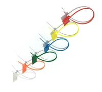 Repere Fil Electrique Attaches à boucle en plastique, marqueurs d'étiquette de câble, attaches à fermeture éclair autobloquantes, 50 pièces(Black)