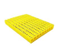 Repere Fil Electrique Étiquette de marqueur fil câble réseau, 100/150/260/390 pièces, for Cat5e Cat6 Type C, multicolore, marquage chiffres et lettres, manchon cordon coincé(4-5mm,260PCS A-Z Yellow)