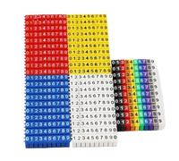 Repere Fil Electrique Fil de câble réseau numéro 0.3-10 mm² 0-9, Type C, marqueur à Clip, étiquette, marquage cordon, manchon collé(10 sqmm,100Pieces Blue)