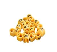 Repere Fil Electrique Lot de 10 kits treillis marqueurs câbles jaunes for bornes tubes diamètre fil(0.5mm2 500PCS)