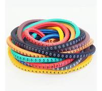 Repere Fil Electrique Marqueur de câble étiquette 1000 pièces, numéro de marque 0 à 9, gestion des câbles, isolation de fil coloré(EC-0-1000PCS-mix)