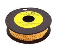 Repere Fil Electrique Marqueur de fil câble EC-0/1/2/3 0 à 9 for taille 1,5-10 mm² coloré(Clear Gold,EC-3-10(180))