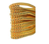 Repere Fil Electrique Marqueurs de câbles jaunes, 120/600 pièces, EC-0/1/2/3/5/8 0.5/0.75/1/1.5/2.5/4/6/8/10/12/16/25/35 mm² for tubes diamètre fil(1.5mm² 600pcs)