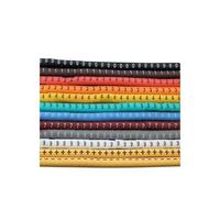 Repere Fil Electrique Marqueurs de câbles numériques à numéros différents for métalliques, 500/600/1000/1200 pièces(0.75mm2(2.0) Yellow,1000PCS)