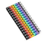Repere Fil Electrique, Numéro de Fil, Clips de Câble Colorés, Numérique 0-9 Numéros de Fil Autocollants Marqueur de Câble, Jeu de Marqueurs de Câble de Tube pour Marqueurs de Câble (150Pcs 1.5mm²)