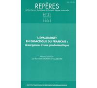 Repères, N° 31/2005 : L'évaluation en didactique du français : résurgence d'une problèmatique
