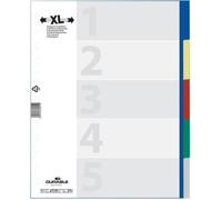 Répertoire 5 touches - DURABLE - Extra-large - Multicolore - Format A4 - Onglets inscriptibles