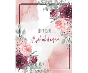 Répertoire Alphabétique: 160 pages avec des repères pour chaque lettres | Grand Format A4