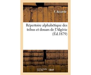 Répertoire alphabétique des tribus et douars de l'Algérie