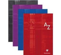Répertoire brochure rembordée rigide A4 192 pages petits carreaux - Assortis