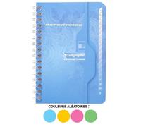 Calligraphe 227C Un Répertoire à Spirale (une Marque de Clairefontaine) - 9x14 cm - 180 Pages Petits Carreaux - Papier 70 g - Couverture Carte Recyclée Vernie - Couleur Aléatoire