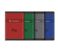 Répertoire Conquerant 11x17cm petits carreaux 5mm 100 pages reliure spirale couverture carte recyclée coloris assortis