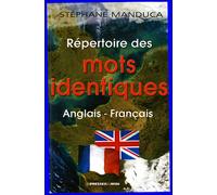 Repertoire des mots identiques - Stéphane Manduca - Presses Du Midi - broché - Dictionnaire et encyclopédie