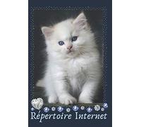 Répertoire Internet: Carnet de Mots de Passe | Répertoire Alphabétique pour Mots de Passe | 120 pages, 6X9 pouces | carnet codes secrets | motif chat ... chats | Registre de Sécurité | code sécurisé