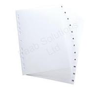 Répertoire numérique 12 positions en polypropylène 15/100e, coloris blanc