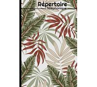 Répertoire téléphonique alphabétique: Carnet d'adresses avec sommaire, A à Z | Caractères gras pour plus de visibilité et de facilité | Format A5, carnet pratique | Tropical | 728 entrées