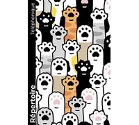 Répertoire téléphonique alphabétique: Carnet d'adresses avec sommaire, A à Z | Caractères gras pour plus de visibilité et de facilité | Format A5, carnet pratique | Chats | 728 entrées