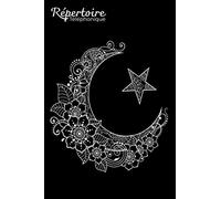 Répertoire Téléphonique Alphabétique: Carnet d'adresses avec sommaire, A à Z | Caractères gras pour plus de visibilité et de facilité | Format A5, carnet pratique | Lune | 728 entrées