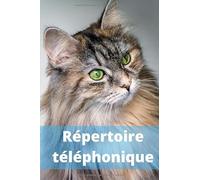 Répertoire téléphonique: Carnet d’adresses alphabétique modèle chat félin animal