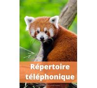 Répertoire téléphonique: Carnet d’adresses alphabétique modèle panda zoo animal