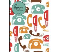 Répertoire téléphonique: Carnet d'adresses avec sommaire, A à Z | Format A4, grand format | Motifs | Caractères gras pour plus de visibilité et de facilité | Original | 260 entrées