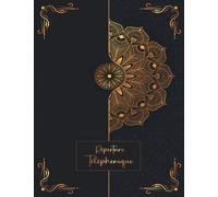 Répertoire Téléphonique: carnet d'adresses | Répertoire Téléphonique alphabétique | Répertoire Alphabétique | 110 pages avec des repères pour chaque lettres | Grand Format A4