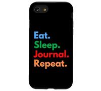 Répéter Le Journal Eat Sleep pour Les journalistes et Les Amateurs de Journal Coque pour iPhone SE (2020) / 7/8