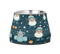 RéPéTer Le Motif Art Hiver NoëL Gamelles AntidéRapantes pour Chiens,Empilables en Acier Inoxydable pour Chiots